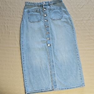 ROLLA'S Light Blue Denim Pencil Skirt 27"